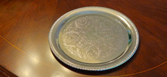 Silver color tray