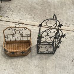 Wine rack & Matching glass holder