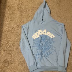 Sp5der Web Sky Blue Hoodie