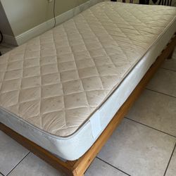 Twin Platform Bed Solid Wood - Good Condition