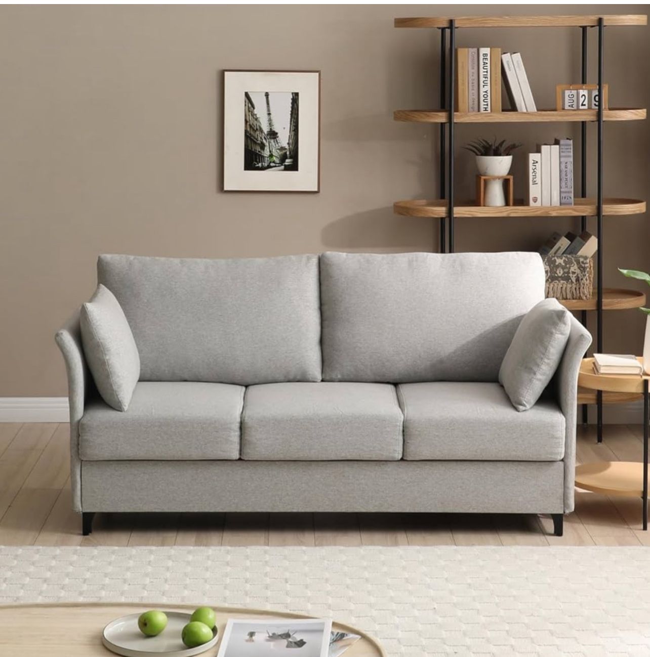 Brand New In The Box- Favsh 65'' Upholstered Loveseat Sofa, Mid Century 3 Seat Couch for Living Room, Modern Comfy Deep Seat Couches for Small Spaces