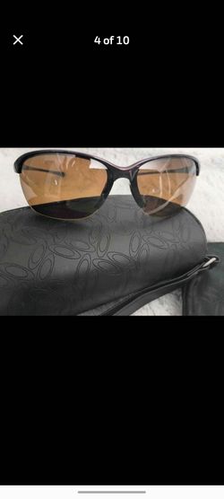 Oakley women's Raspberry sparkle sunglasses w/Blk leather case w/ wristband