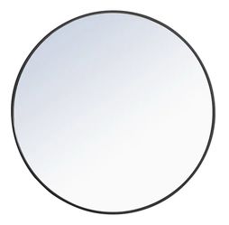 Elegant Lighting Vatinius 36" Diameter Traditional Circular Framed Bathroom Wall Mirror