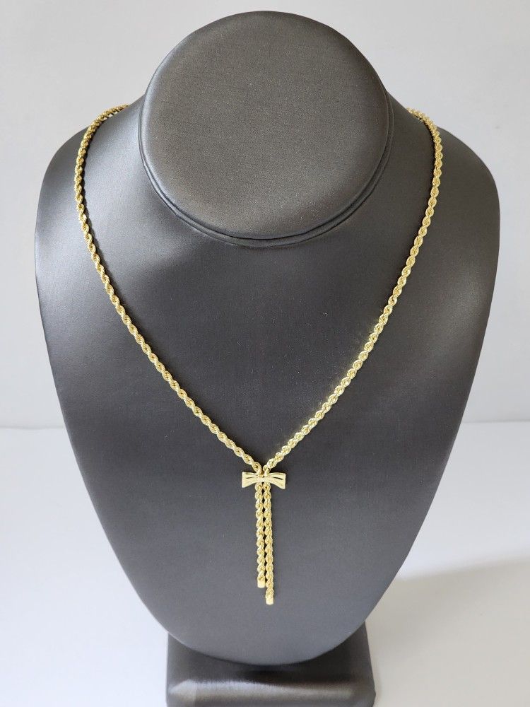 Ribbon Rope Chain 14k 5.8g