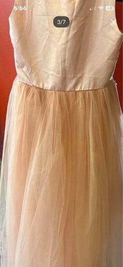 New Lavetir brand - size 12 girls peach formal long  dress.Gorgeous!!