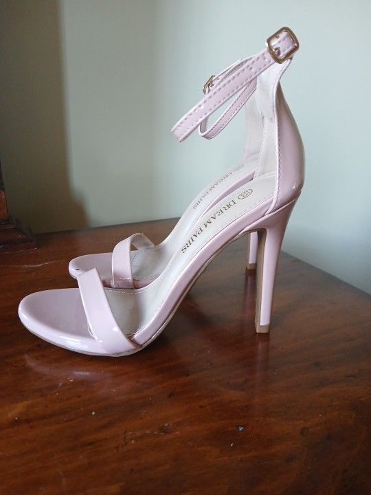 Dream Pairs Karrie Blush Pink Stiletto Heel Strappy Sandal
