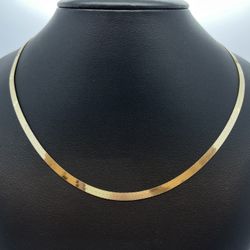 Gold Herringbone Chain 14K New 