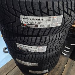 (4) - 225/65/17 Hankook Winter iPike X Snow Tires