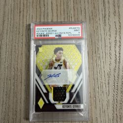 2023 Phoenix Keyonte George Rookie Jersey Auto – Onyx FOTL – PSA 9 Mint – Serial Numbered 16/17 