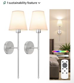 Battery Operated Wall Sconce Set of 2