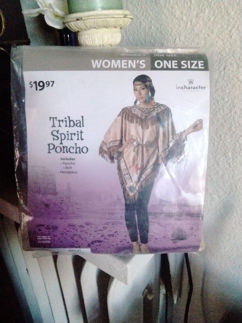 Tribal Spirit Poncho Womens