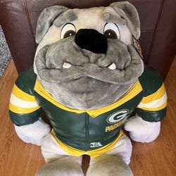 Vintage Play Football Green Bay Packers 1998 Bulldog Plushie