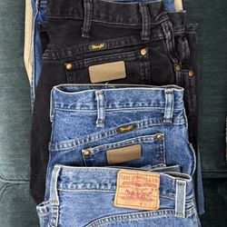 Men’s Levi & wrangler Jeans
