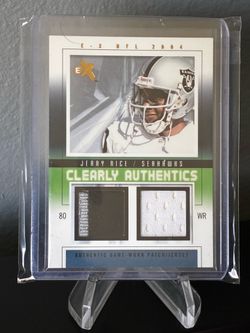 Jerry Rice jersey patch football card