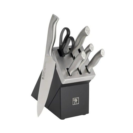 HENCKELS Silver Essentials 7-Piece Self-Sharpening Knife Block Set