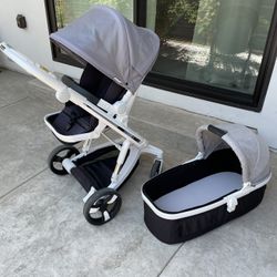 Milkbe Lullaby Auto Stopping Baby Stroller in Grey - MKB1GY 