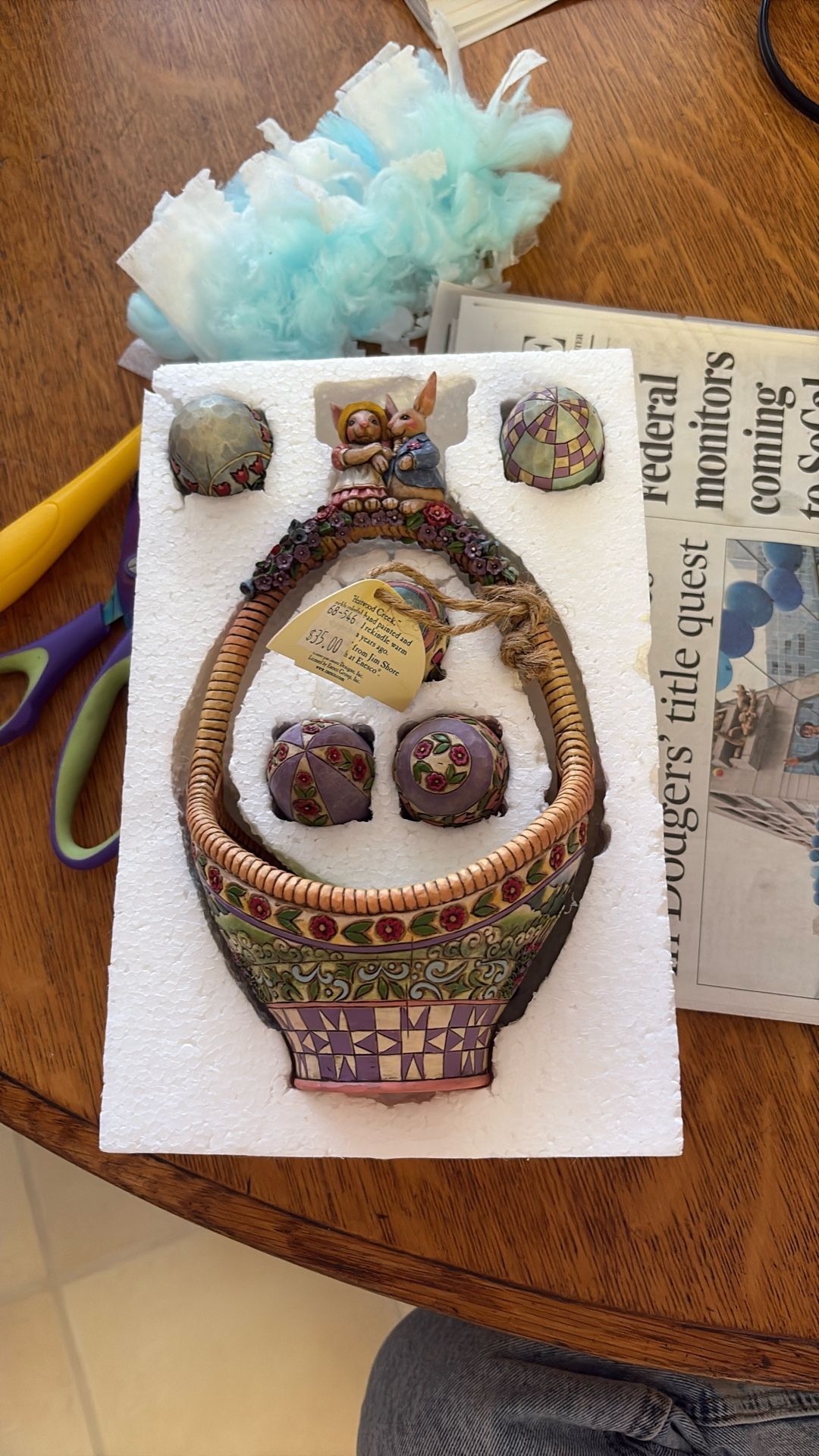 Jim Shore Easter Basket Figurine 2006