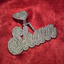 10k White Gold Diamond Custom Pendant 3.10 ctw