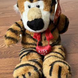 Emrad Creations, Inc. Plush Tiger Seasonal Sensations Kiss Me, 13” Tall