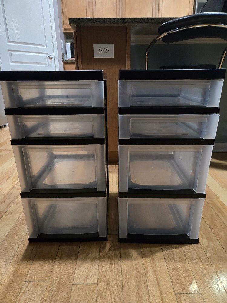 Iris 4 Drawer Storage Organizer (Set Of 2)