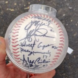 Game ball signed from 1980s