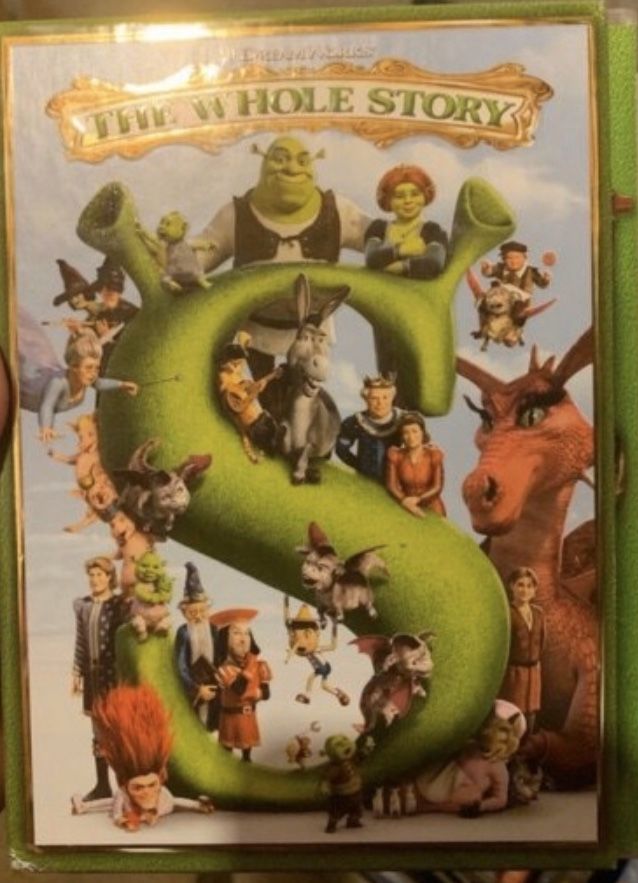 Disney dreamworks Shrek the whole story dvd Used bundle lot