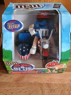 New M-M  Red  White and Blue Motorcycle Dispenser
