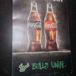 USF Bulls Tampa Florida Coca Cola Sports Vinyl Poster