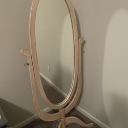 Wood Adjustable Floor Length Mirror 