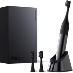 Allegro Luxury Premium Polished Metal Sonic Toothbrush M1,Gunmetal Grey B16