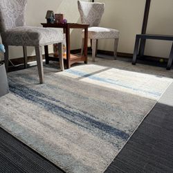 Blue And Grey Area Rug 5 X 7 