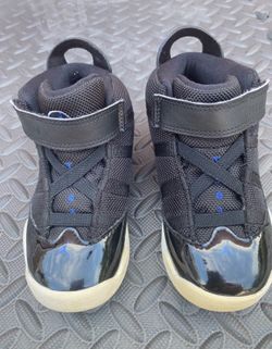 Toddler Shoes Nike Air Jordan 6 Rings TD Black Blue Size 10C EU 27