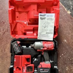 M18 FUEL ONE-KEY 18V Li-Ion Brushless Cordless 3/4 in. High-Torque Impact Wrench with Friction Ring, Resistant Batteries