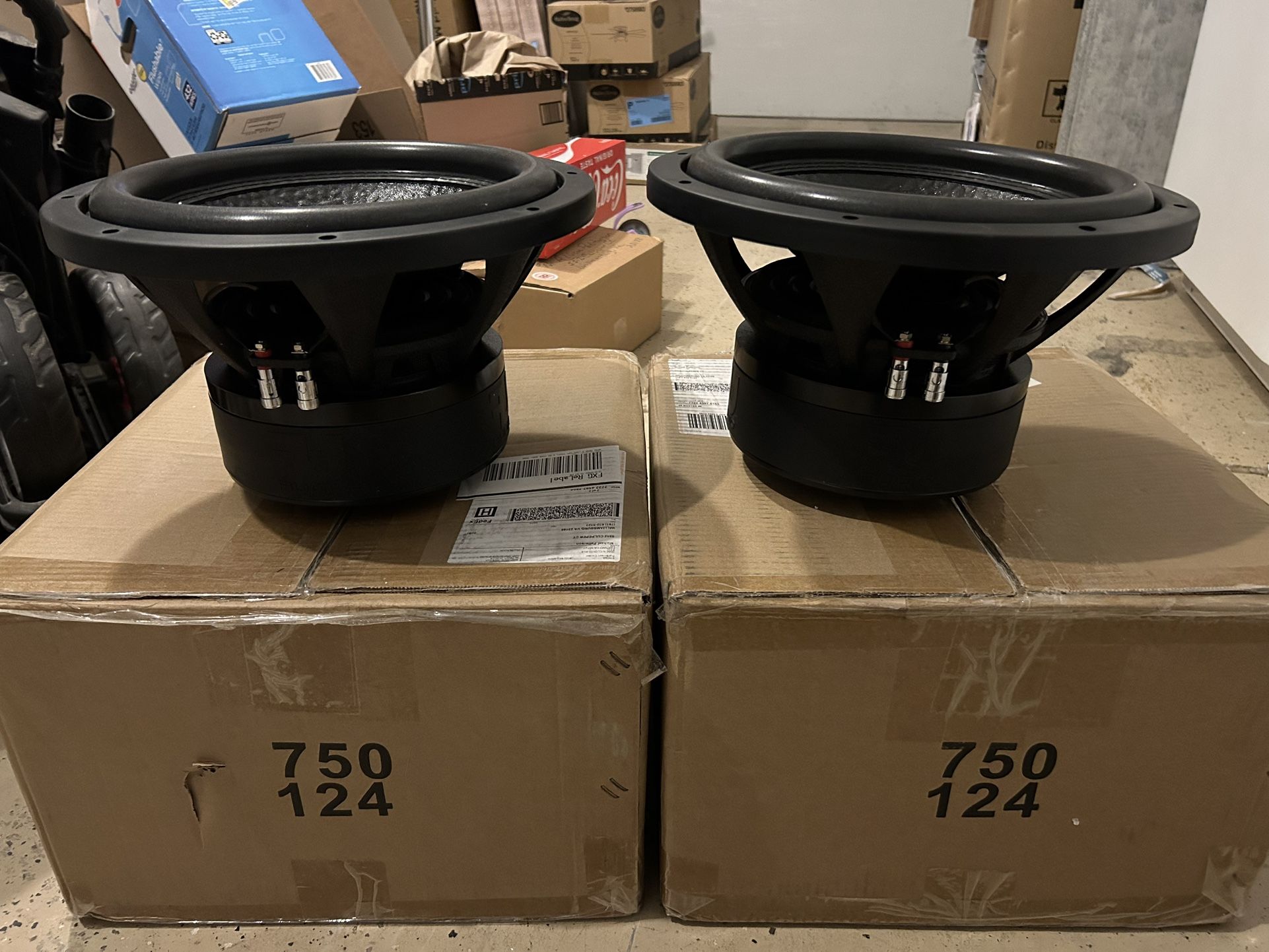 12” Fu Audio 750 v2 Subwoofers Pair Dual Ohm