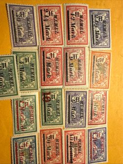 Memel German stamps collection 1920 years