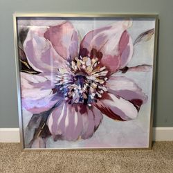 40”x40” Framed Flower Art