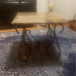 Faux Marble End Table