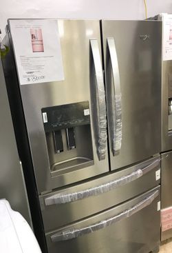 Whirlpool 25cu ft French Door refrigerator in Fingerprint Resistant stainless steel/ 1 year warranty free delivery