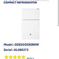 Refrigerator- Mini w/separate freezer