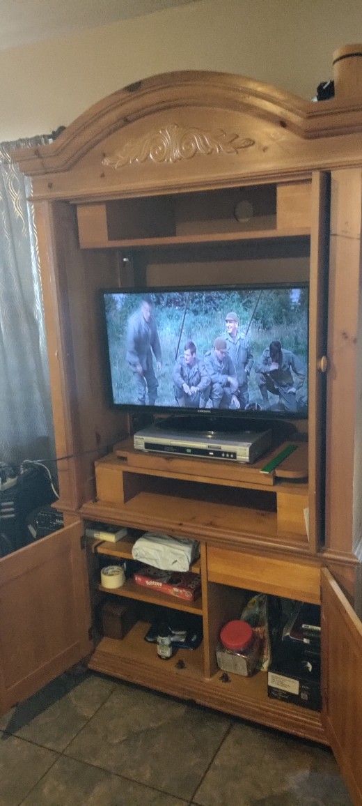 Solid Wood Entertainment Center