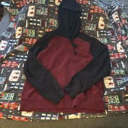 Red and black hoodie