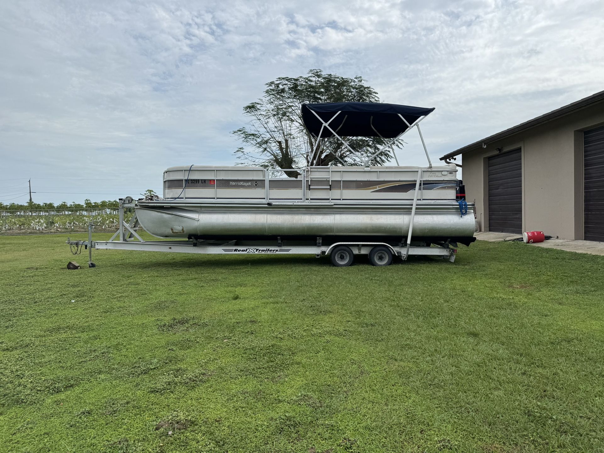 Pontoon Boat With Trailer 