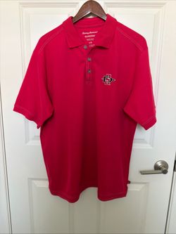 Tommy Bahama Supima San Diego State Aztecs Red Polo Shirt Men’s Size Large