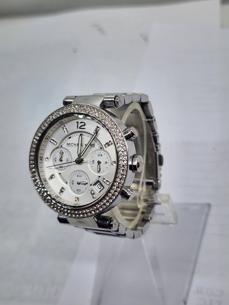 Michael Kors Chronograph Parker Stainless Steel Ladies Watch 40mm