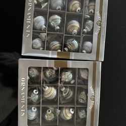 Christopher Radko Shiny Brites Ornaments Blue/Silver 