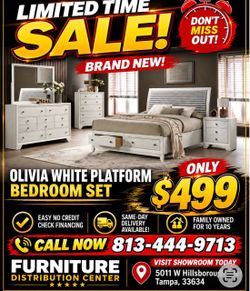 LIMITED TIME SALE! NEW BEDROOM SETS ON SALE ONLY $499. IN STOCK SAME DAY DELIVERY 🚚 EASY FINANCING