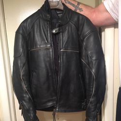 Mens Authentic Heavy Cowhide Leather Jacket