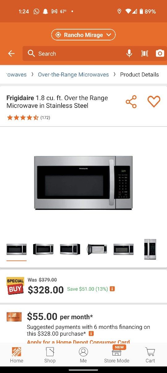 frigidaire microwave