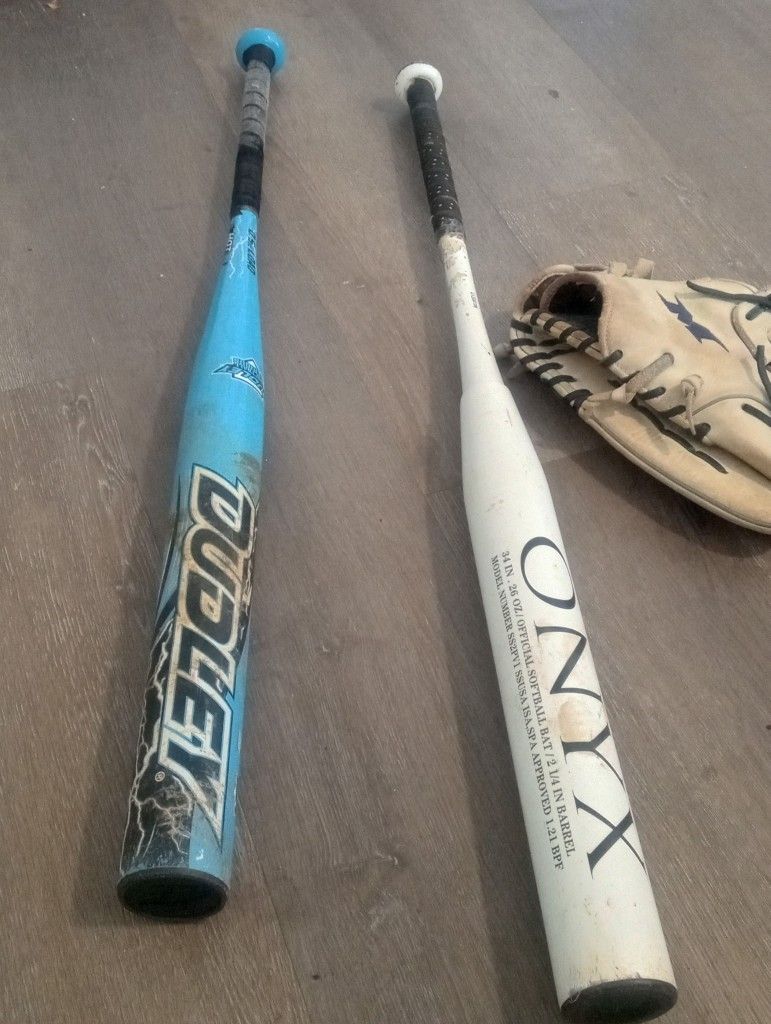 Senior Softball Bats And Glove For Trade
