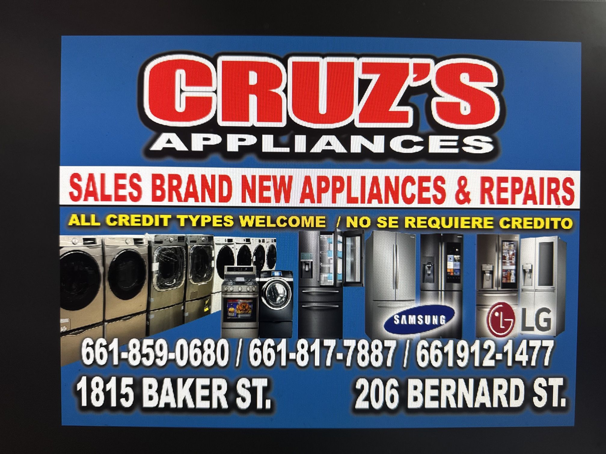 Cruz S Appliances Laundry Center Easy Financing Credit Available 661 817 78 87